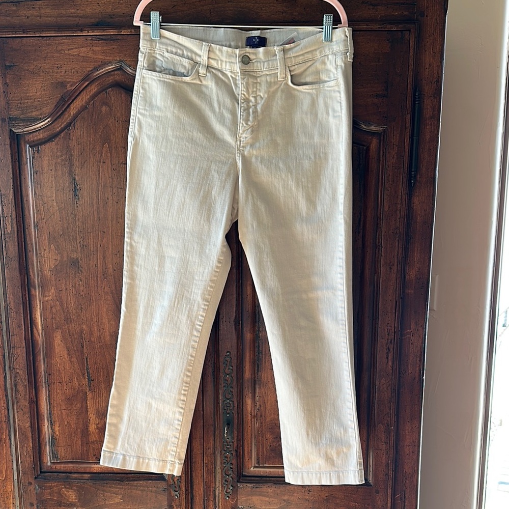 njdj tan denim capri
